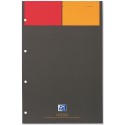 Blocnotes A4+, OXFORD Int., 80 file-90g/mp, Scribzee comp.,4 perf., coperta carton - matematica