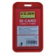 Buzunar PVC, pentru ID carduri, 54 x 85mm, vertical, 5 buc/set, KEJEA - rosu