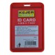 Buzunar PVC, pentru ID carduri, 74 x 105mm, vertical, 5 buc/set, KEJEA - rosu