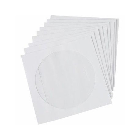 Plic CD alb gumat,124x124mm cu fereastra,25buc/set