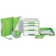 Suport vertical Leitz WOW, pentru documente, PS, A4, culori duale, alb-verde