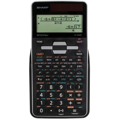Calculator stiintific, 16 digits, 640 functiuni, 161x80x15 mm, dual power, SHARP EL-W506TBSL - argin