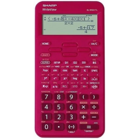 Calculator stiintific, 16 digits, 422 functiuni, 157x78x15 mm, SHARP EL-W531TLBRD - rosu