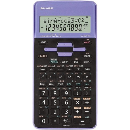 Calculator stiintific, 10 digits, 273 functiuni, 161x80x15mm, dual power, SHARP EL-531THBVL-negru/vi