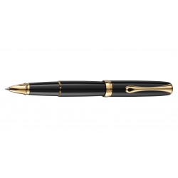 DIPLOMAT Traveller black lacquer gold - roller