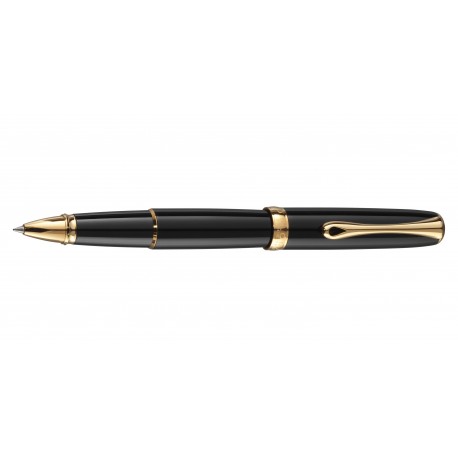 DIPLOMAT Traveller black lacquer gold - roller