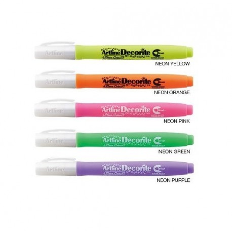 Marker ARTLINE Decorite, varf flexibil (tip pensula) - verde neon