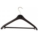Umeras din plastic, pentru haine, cu suport pentru pantaloni, UNILUX Klassik - negru