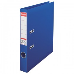 Biblioraft A4, plastifiat PP/PP, margine metalica, 50 mm, ESSELTE No. 1 Power - albastru