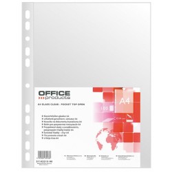 Folie protectie pentru documente A4, 40 microni, 100folii/set, Office Products - cristal