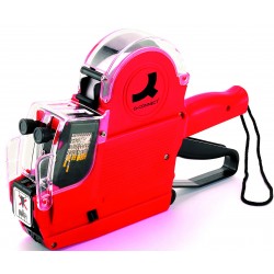Aparat pentru etichete de preturi 23 x 16 mm, 10 caractere, 2 randuri, Q-Connect - rosu