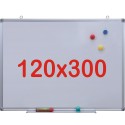 Tabla alba magnetica, 120x300 cm Premium (7 ani Garantie)