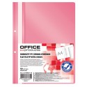 Dosar plastic PP cu sina, cu gauri, grosime 100/170microni, 50 buc/set, Office Products - roz