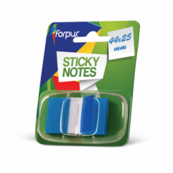 POST-IT INDEX PLASTIC 44*25MM BLUE FORPUS FO42044