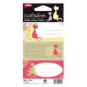 Etichete autoadezive Apli scolare, 3 coliset, 9 eticheteset, Catsline multicolor