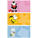 Etichete autoadezive Apli scolare, 3 coli/set, 9 etichete/set, diverse teme