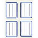 Etichete autoadezive Apli scolare, 5 coliset, 20 eticheteset, 38x50mm, liniate, albastre