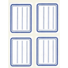 Etichete autoadezive Apli scolare, 5 coliset, 20 eticheteset, 38x50mm, liniate, albastre