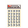 Etichete autoadezive Apli rotunde, 3 coli/set, 90 etichete/set, 20mm, argintii