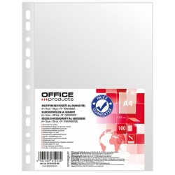 Folie protectie pentru documente A4, 50 microni, 100folii/set, Office Products - transparenta