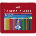 Creioane Colorate 24 culori cutie metal Grip 2001 Faber-Castell