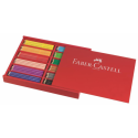 Creioane Colorate 144 buc cutie lemn Grip 2001 Faber-Castell