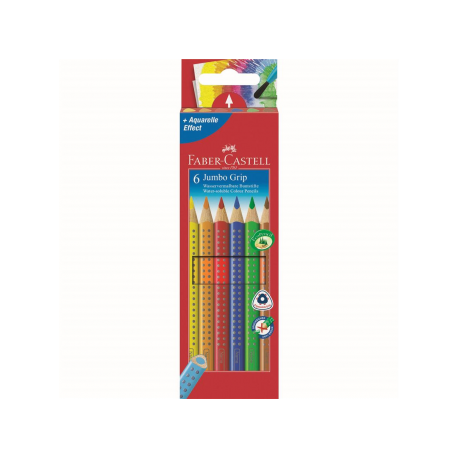 Creioane Colorate 6 culori Jumbo Grip Faber-Castell
