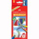 Creioane Colorate Junior Grip 10 culori + Ascutitoare Faber-Castell