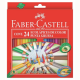 Creioane Colorate Triunghiulare 24 culori Mina Groasa Eco Faber-Castell