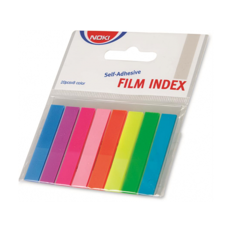 Index Adeziv Plastic 12 x 45 mm 8 culori 20 File/Culoare Noki