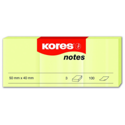 Notes Adeziv 40x50 mm Galben Pal 3x100 File Kores