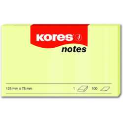 Notes Adeziv 75x125 mm Galben Pal 100 File Kores