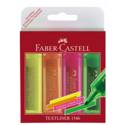 Textmarker Set 4 Superfluorescent 1546 Faber-Castell