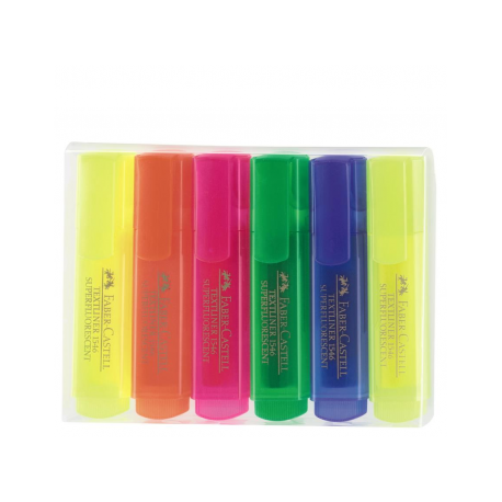 Textmarker Set 6 Superfluorescent 1546 Faber-Castell