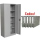 FISET METALIC ASAMBLAT 4 RAFTURI, 800x350x1800 mm, 50 kg/polita, PLUS+CADOU!!! (5 BIBLIORAFT MARMORAT ECONOMY 8 CM)