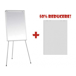 FLIPCHART MAGNETIC SMART 70x100 cm + HARTIE FLIPCHART 70x100 cm, 20 coli/top