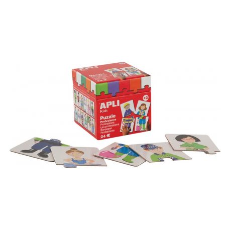 Puzzle educativ Apli, cu tema profesii, 24 de piese