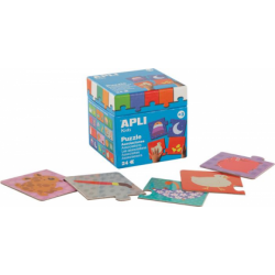 Puzzle educativ Apli, cu tema asocieri, 24 de piese