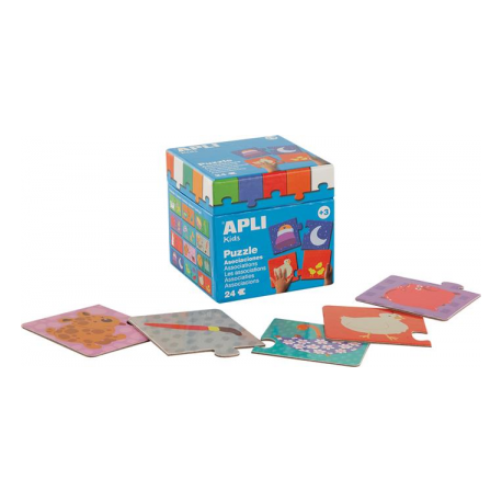 Puzzle educativ Apli, cu tema asocieri, 24 de piese