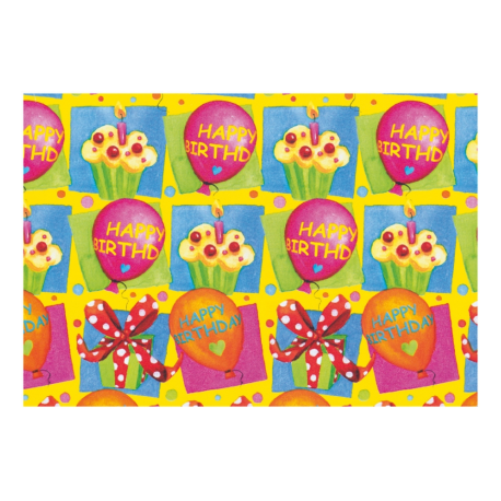 HARTIE IMPACHETAT 2M*70CM HAPPY BIRTHDAY