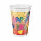 PAHARE PLASTIC 0,2L SET12 HAPPY BIRTHDAY