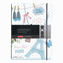 CAIET MY.BOOK FLEX A4 2X40F 70GR DICTANDO+PATRATELE VINTAGE PARIS CU LOGO NEGRU