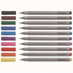 Liner 0.4 mm Galben Crom Grip Faber-Castell