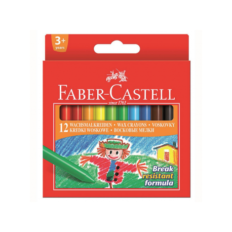 Creioane Cerate 12 Culori Faber-Castell