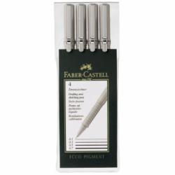 Liner Eco Pigment Set 4 buc Faber-Castell