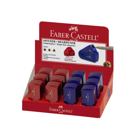 Ascutitoare Plastic Simpla Sleeve-Mini Rosie/Albastra Faber-Castell