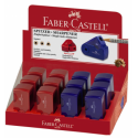 Ascutitoare Plastic Simpla Sleeve-Mini Rosie/Albastra Faber-Castell