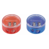 Ascutitoare Plastic Dubla Cu Container Twist Off Rosie/Albastra Faber-Castell