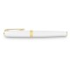 DIPLOMAT Excellence A2 - Pearl White Gold - stilou cu penita M, aurita 14kt.
