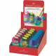 Display 18 Ascutitori Asortate Cupcake-Monstru-Patratele Faber-Castell